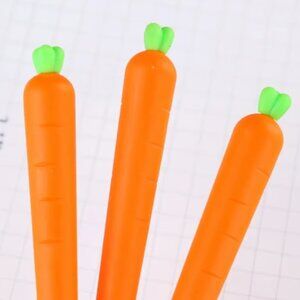 6 cute carrot gel pens‎